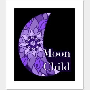 Mandala Moon Child Posters and Art